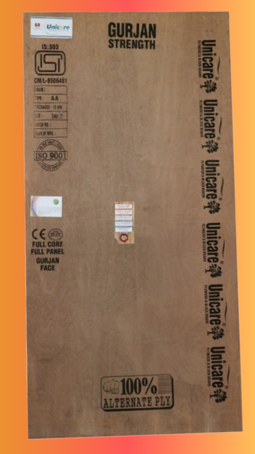 Aditya Plywood premium quality board with smooth finish and wood grain texture